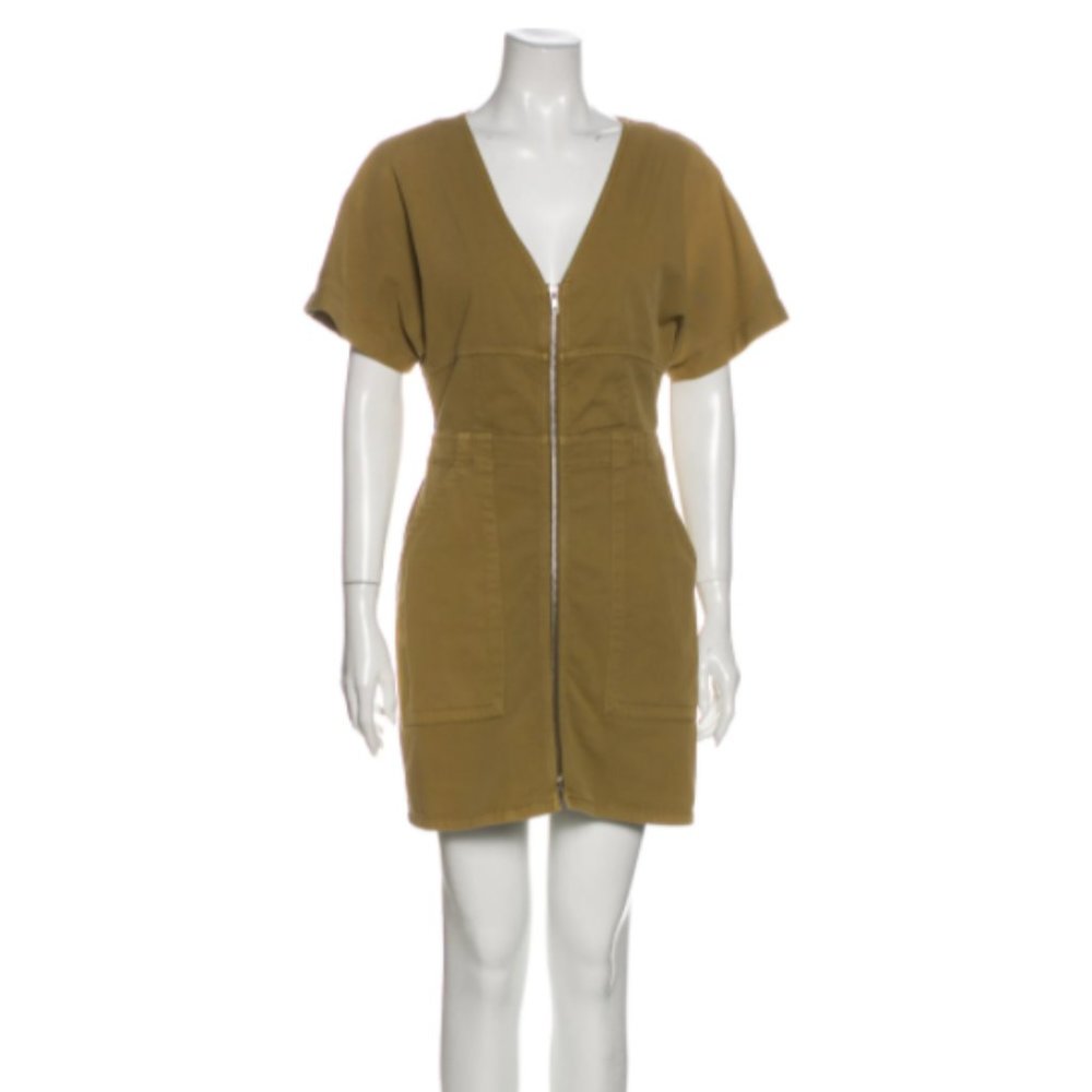 A.L.C V-Neck Front Zip Mini Dress